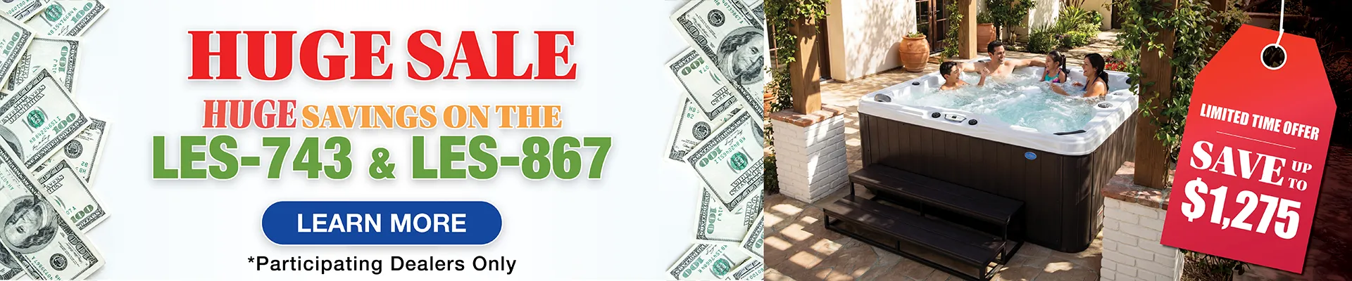 Calspas hot tub being used in a family setting - Flint